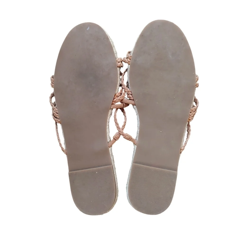 Madewell Tan Braided Leather Sandals